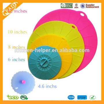 FDA Food Grade Heat Resistant Silicone Suction Lid/Silicone Pot Cover Lid/Silicone Pot Lid